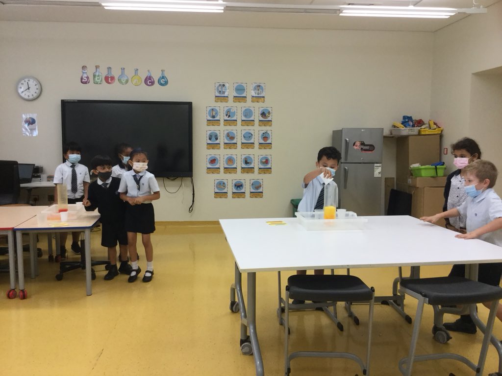 Today in #WEKScience we performed a fair test. We had to a make a prediction about which potion would erupt the quickest. Look at how much fun we had testing out our predictions