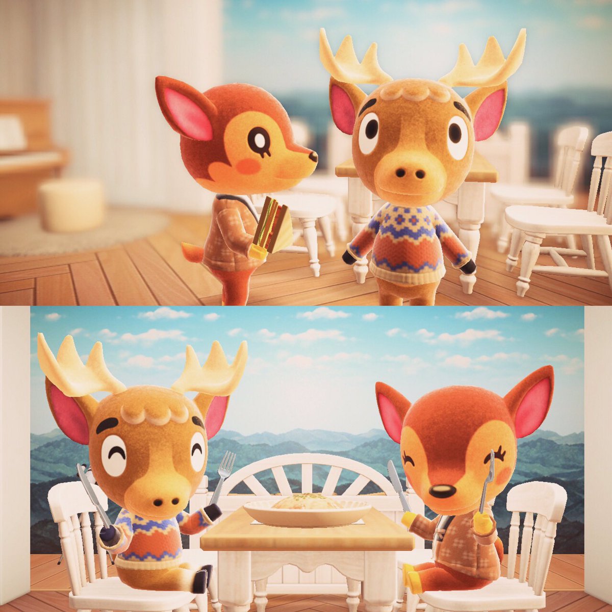 _acnhx_'s tweet photo. Son preciosos. 🦌🤍 https://t.co/s0phwCusNR