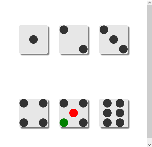 I've made an example of a dice placing points on the surfaces with CSS flex. Here is the link: codepen.io/webmucidi/pen/… 
#100DaysOfCode