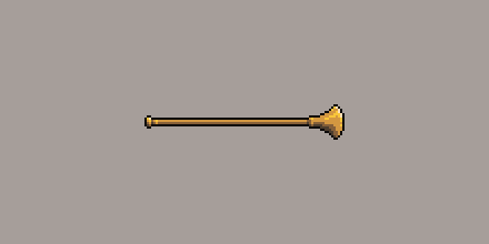 BizmasterStudio's tweet photo. Did the @Pixel_Dailies thing today! The prompt was #MagicInstrument so I decided to pixel one of Tutankhamen's Trumpets. Such a cool (and ominous) set of instruments!
#instrument #ancient #pixelart #pixel_dailies https://t.co/JWWYuUpsaD
