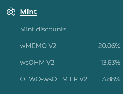 0xO2DAO's tweet image. Hey @Wonderland_fi , have you seen our $wMEMO bonds? 🥳🥳

Join the Revolution.

Made by Ohmies for Ohmies.

$OHM $TIME $MEMO $OTWO #Avalanche #olympusdao #Wonderland