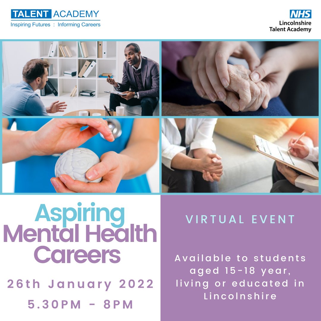 Lincolnshire Talent Academy (@lincstalac) on Twitter photo ๐๐ถ๐๐ฐ๐ผ๐๐ฒ๐ฟ ๐๐ต๐ฒ ๐ฐ๐ฎ๐ฟ๐ฒ๐ฒ๐ฟ๐ ๐๐ถ๐๐ต๐ถ๐ป ๐ ๐ฒ๐ป๐๐ฎ๐น ๐๐ฒ๐ฎ๐น๐๐ต & ๐๐ฒ๐ฎ๐ฟ๐ป๐ถ๐ป๐ด ๐๐ถ๐๐ฎ๐ฏ๐ถ๐น๐ถ๐๐ ๐๐ฒ๐ฐ๐๐ผ๐ฟ
Aspiring Mental Health Careers, 26/01/2021
Open to students aged 15-18 & are living/educated within Lincolnshire.
lincstalentacademy.org.uk/events/ ๐๐ถ๐๐ฐ๐ผ๐๐ฒ๐ฟ ๐๐ต๐ฒ ๐ฐ๐ฎ๐ฟ๐ฒ๐ฒ๐ฟ๐ ๐๐ถ๐๐ต๐ถ๐ป ๐ ๐ฒ๐ป๐๐ฎ๐น ๐๐ฒ๐ฎ๐น๐๐ต & ๐๐ฒ๐ฎ๐ฟ๐ป๐ถ๐ป๐ด ๐๐ถ๐๐ฎ๐ฏ๐ถ๐น๐ถ๐๐ ๐๐ฒ๐ฐ๐๐ผ๐ฟ
Aspiring Mental Health Careers, 26/01/2021
Open to students aged 15-18 & are living/educated within Lincolnshire.
lincstalentacademy.org.uk/events/