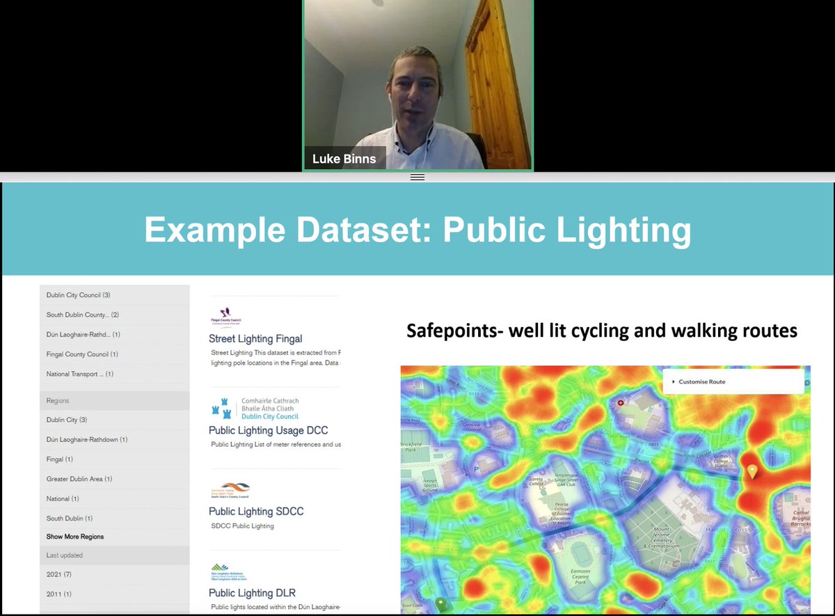 derilinx's tweet photo. Now on stage @luke_binns, @SmartDublin presenting the approach of the #Dublin Region Open Data Working Group to #OpenData discovery, presentation &amp; publishing. 🏛 #OpenDataConfIE @IRLDeptPER @GovDataIE @dublinked #SmartCities #SmartCity #DataDriven #Innovation #DataHarmonisation https://t.co/jjcHzQ4483