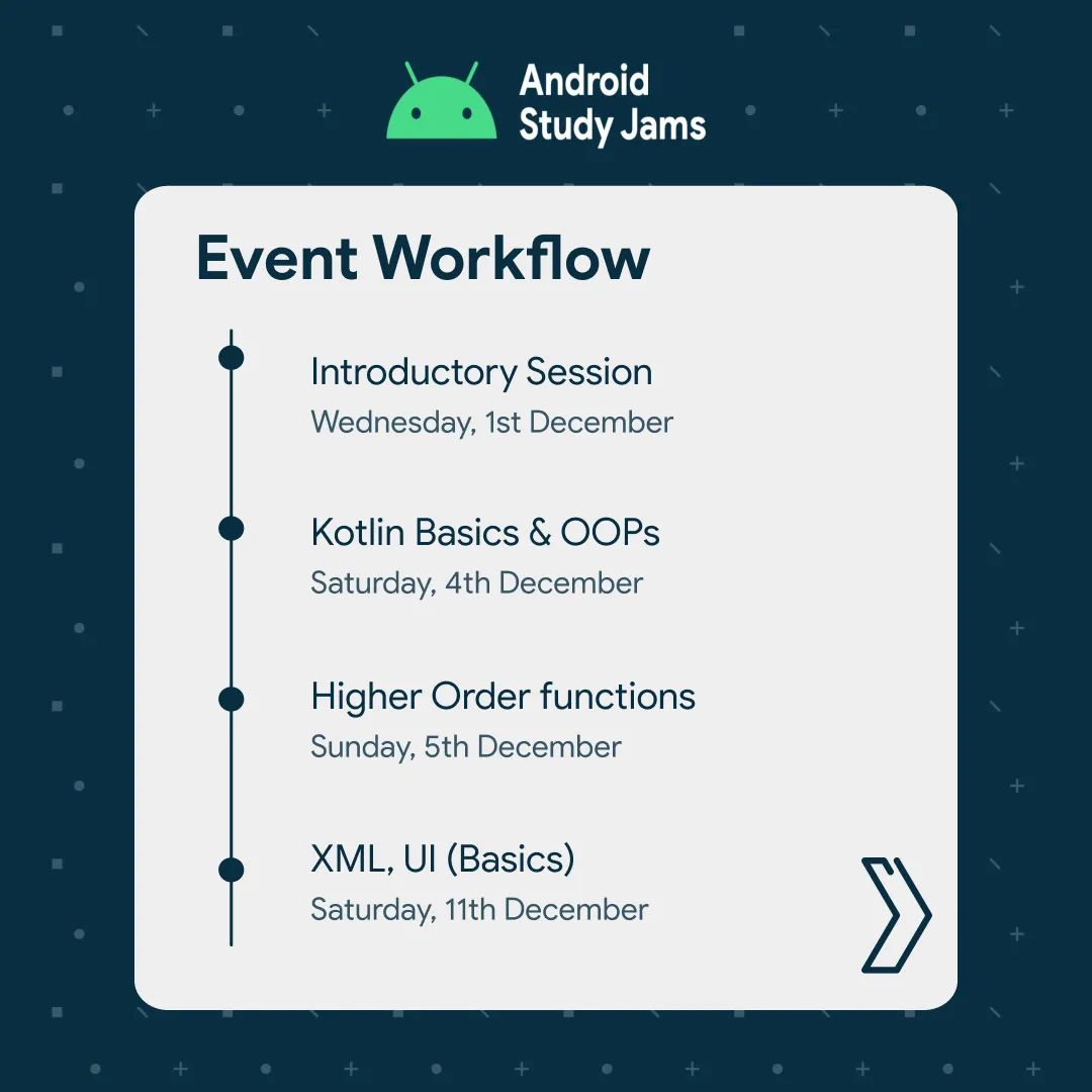 dsc_ait's tweet photo. We are excited to announce that we’ll soon be kicking off Android Study Jams for our chapter. 🚀

#androidstudyjams #android #GoogleEdu #kotlin #googledevelopers #AndroidStudyJams #androidstudyjams2021 #googledeveloperstudentclubs #androiddeveloper https://t.co/9GdhZuSJLE