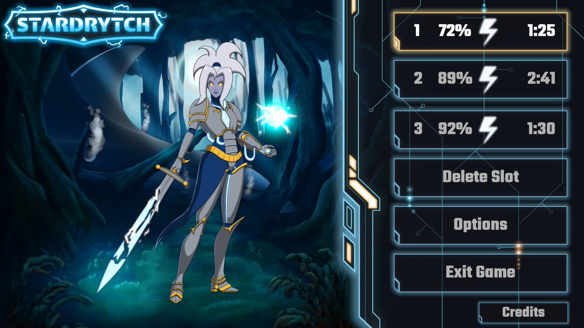 NiKaGameDev's tweet photo. Here are some screenshots of the UI of Stardrytch. 
Take a look! 👀

#IndieGameDev #indiedev #indiegames #gamedev #platformer #gaming https://t.co/XUHcriXlKE