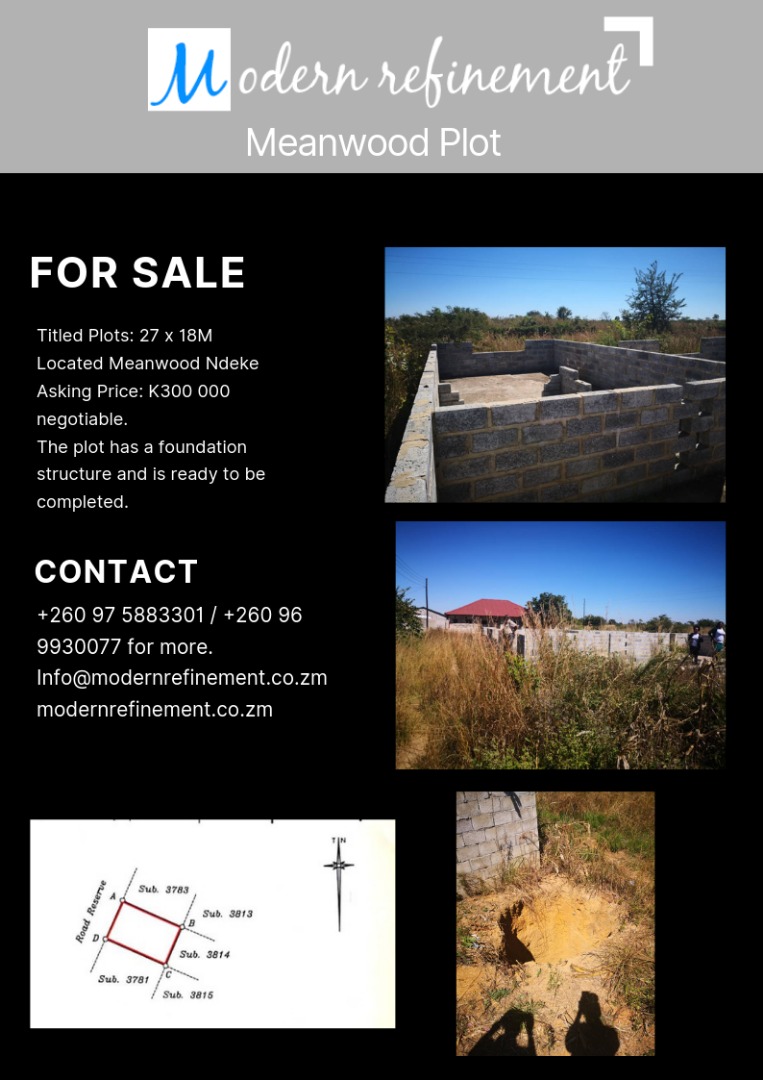 Modernrefine's tweet photo. PROPERTY FOR SALE 👇🏾
Located in Meanwood Ndeke. This roof level house is perfect if you are looking to invest in a property that you can add your own creative touch to.
Price: K300,000 negotiable
Contact us on +260 97 5883301/ +260 96 9930077 for more info. https://t.co/7X0GRWRd6u