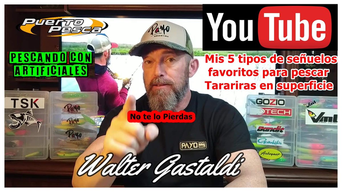 waltergastaldi's tweet photo. Ya está disponible , capitulo de Pescando con Artificiales !!!
Mis 5 tipos de señuelos favoritos para pescar TARARIRAS en superficie , deja tus dudas en los comentarios del vídeo , los espero 
https://t.co/chc0TTtviA
#pescandoconartificiales https://t.co/9K8hKPjg7G