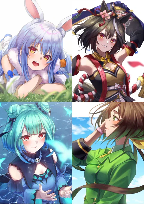#今月描いた絵を晒そう 
ホロとウマ娘です!!!!! 