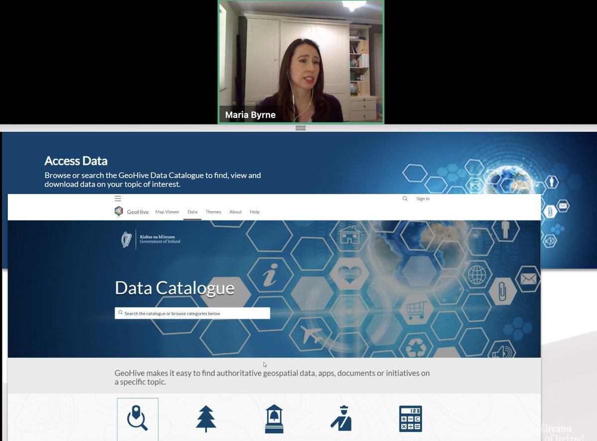 derilinx's tweet photo. Have you visited the newly relaunched #GeoHive https://t.co/a2Nv3r0igQ ? Maria Byrne from @OrdnanceIreland now demonstrating the enhancements of the National #Geospatial #DataHub to support the #PublicService #DataStrategy 
🏛 #OpenDataConfIE @IRLDeptPER @GovDataIE #GIS #OpenData https://t.co/CmlR03x4PX