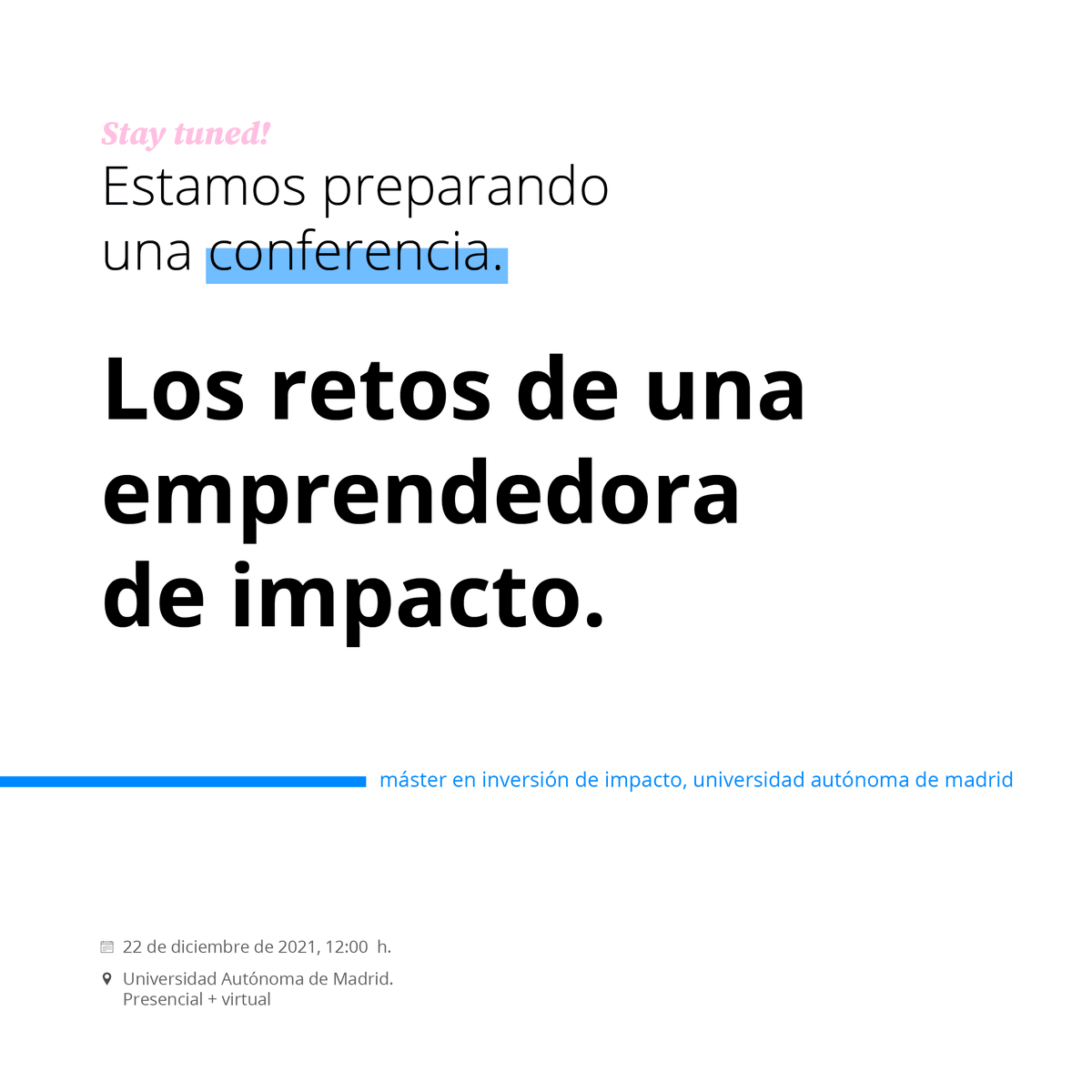 impacto_uam's tweet photo. ¿Cuáles son las dificultades que se encuentra quién quiere emprender con impacto?

22 de diciembre de 2021. Stay tuned!

--
#MIIUAM #MasterInversionImpactoUAM #InversionImpacto #InversiónDeImpacto #InversionDeImpacto #ESG #ImpactoSocial #fintech #uam_economicas #universidad #UAM https://t.co/7EJX7Pb7mW