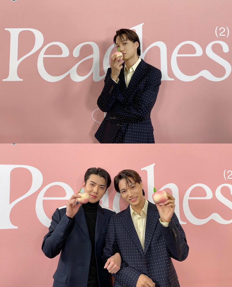 chloetran78's tweet photo. 🍑🍑🍑🍑 Lyrics ngọt muốn sâu răng của anh iuuuuuuu  
#카이_피��스_공개
#KaiComebackDay
#Peaches
#카이 https://t.co/7dtTNETHyS