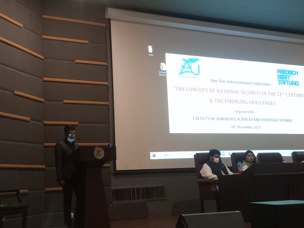 Rabz_729's tweet photo. 📢Panel: 4
🎙Mr. Muhammad Bilal, MS Scholar, NDU, says, "Pakistan needs to focus on its digital, economic and military security by the use of Artificial Intelligence"
#IntlConference21 https://t.co/HusgOqH6cV
