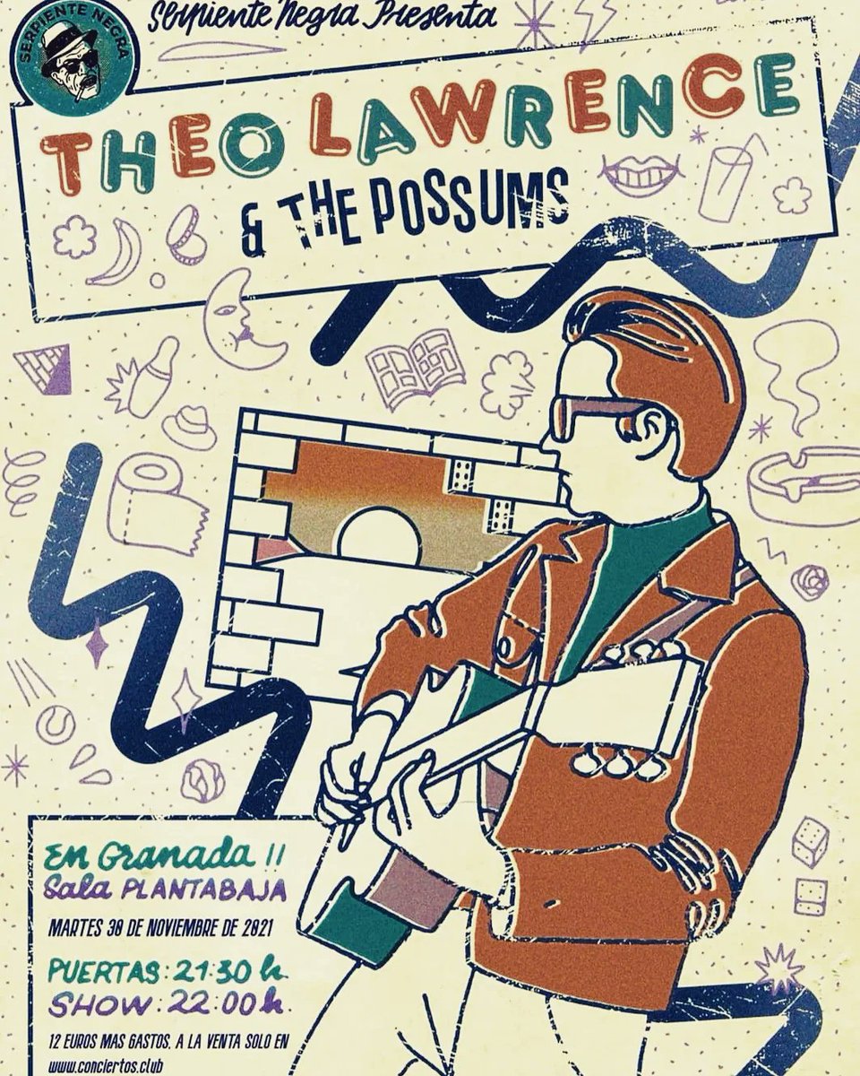 Esta tarde @TheoLawrence en <a href="/salaplantabaja/">Planta Baja</a> 21 H. Entrada a 12 € en <a href="/conciertosclub/">Conciertos.club</a> y taquilla. <a href="/serpientenegrx/">Serpiente Negra - Granada</a> #conciertos #Granada #cultura #músicaendirecto 
youtu.be/d7TyttRvs-k