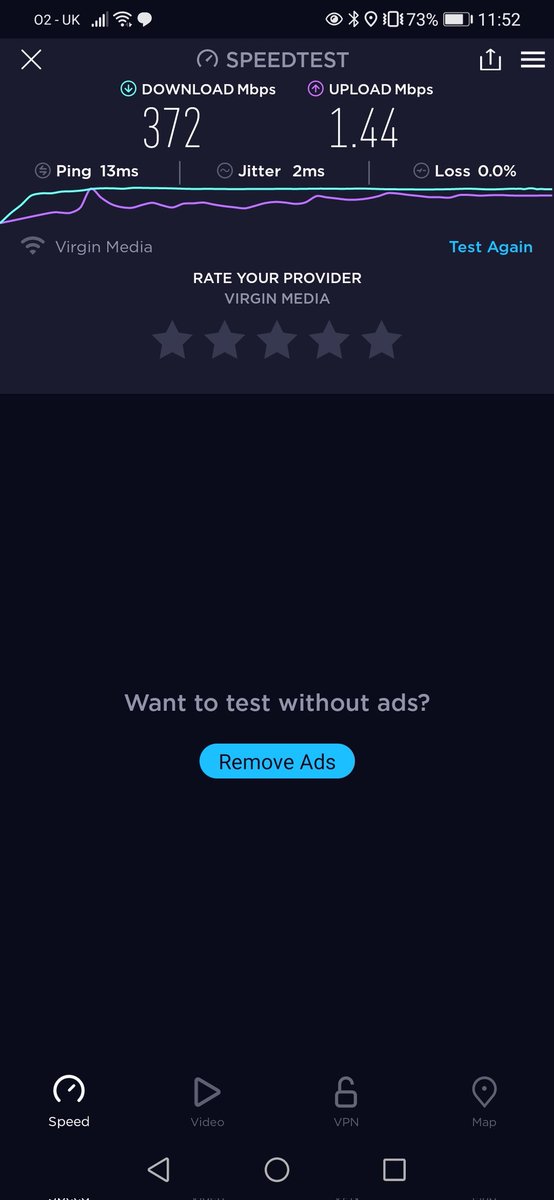 awesome_squib's tweet photo. @virginmedia I've reser a couple of times now. Download speeds is all over the place and the upload speed is still very low. I've attached the speed test I've just done. https://t.co/OG3r2A7Ee1
