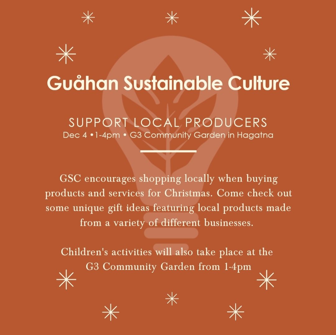gusustainable's tweet photo. Get your loved ones something special and unique this Christmas while supporting various local businesses on the island.

We hope to see you there! 🌿 https://t.co/nLLHUoJlAT