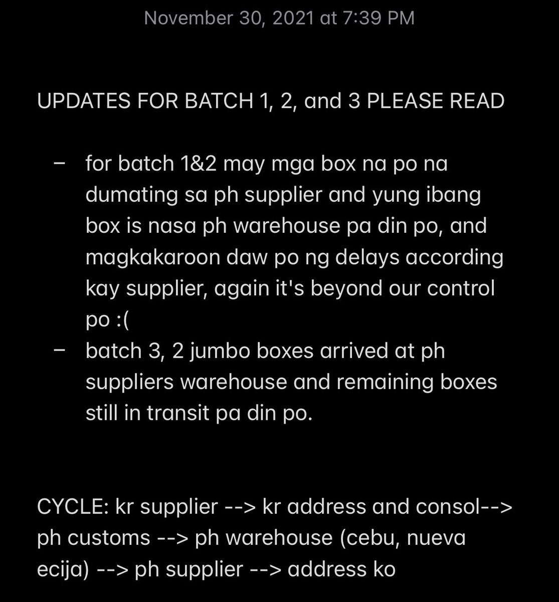merakifreesia's tweet photo. #mfsupdates 
nagkaroon ng delays ung first batch ni supplier kaya po magkakaroon ng delays yung batch 1-3 please do understand po and thank youu po https://t.co/K0itS2yL3E