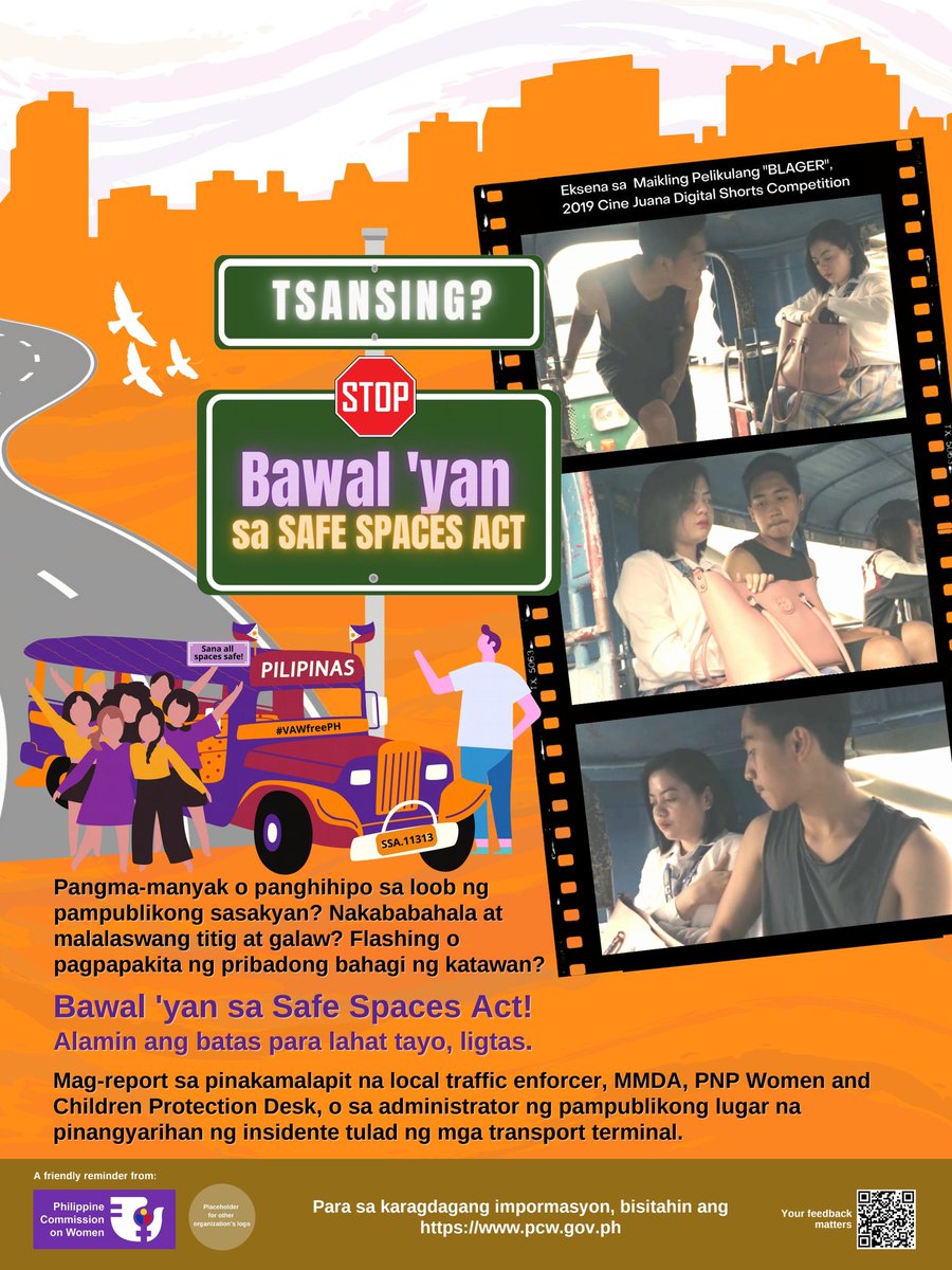PCPTWINSTONORTE's tweet photo. HUWAG KANG BASTOS! 

Alam mo ba ang Republic Act No. 11313: Safe Spaces Act (Bawal Bastos Law)?!

18 Day Campaign to End Violence Against Women (VAW) with the theme “VAW-Free Community Starts with Me” "Filipino Marespeto: Safe Spaces, Kasali Tayo". https://t.co/SuSAAP7kG1