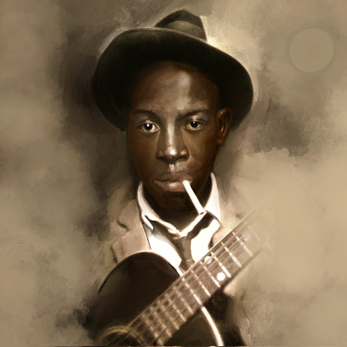 A portrait I did of the might #RobertJohnson #Blues