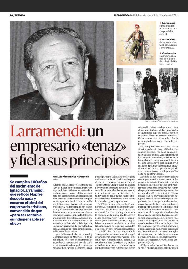 carmlarramendi's tweet image. #TiempoDeFilantropia #Demos2021. “La Palabra convence pero el EJEMPLO Arrastra” “Empresarios Ejemplares del siglo XX”
#100IgnacioLarramendi