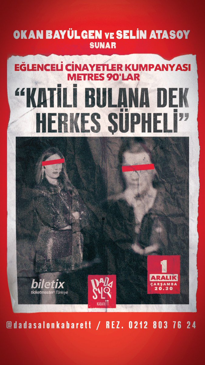 selinatasoy's tweet photo. Bu hafta #dadasalonkabarett #eğlencelicinayetlerkumpanyası #metres #şirket ve #haremkabare https://t.co/vryLsq6eaX 🎡🎶🔪 https://t.co/jPL87gW22t
