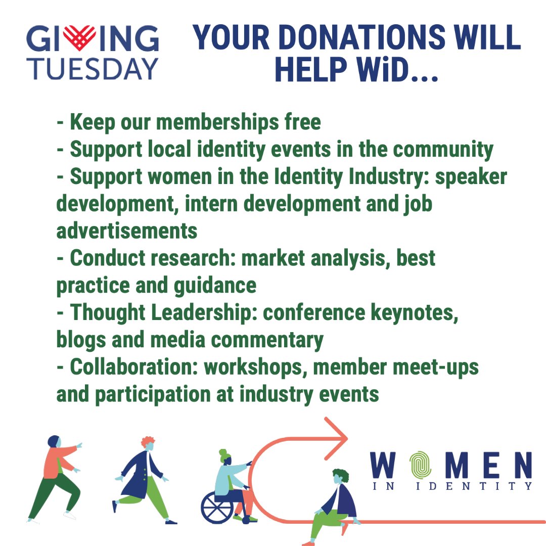 Cyber Weekend is officially over, meaning that today is #GivingTuesday 🙌 We hope you consider supporting a cause like #WomenInID and our work towards a more diverse workforce in the #identity industry, to build identity systems made #ForAllByAll

womeninidentity.org/campaigns/givi…