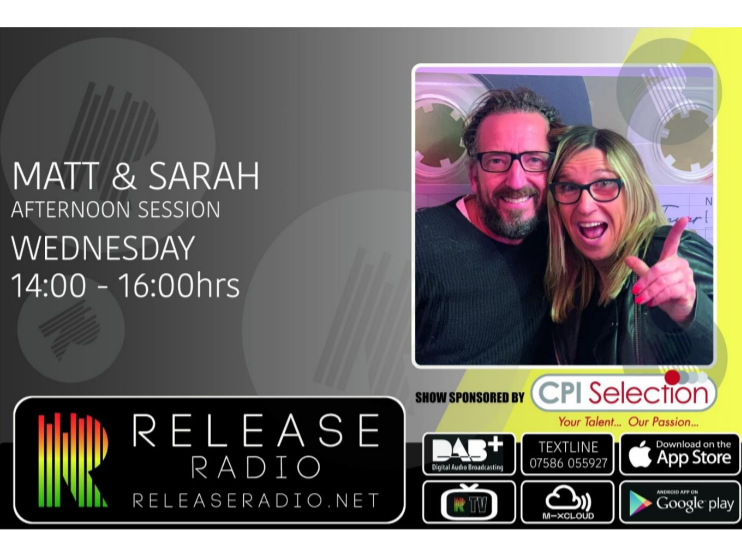CPISelection's tweet photo. Tune into the #mattandsarahshow tomorrow, Wednesday Dec 1st! #ReleaseRadio online https://t.co/UdYT5yfXvL or on DAB accross London, Surrey and Berkshire! #radiostars #dj #listen #officeradio https://t.co/wfxMIZQxO4