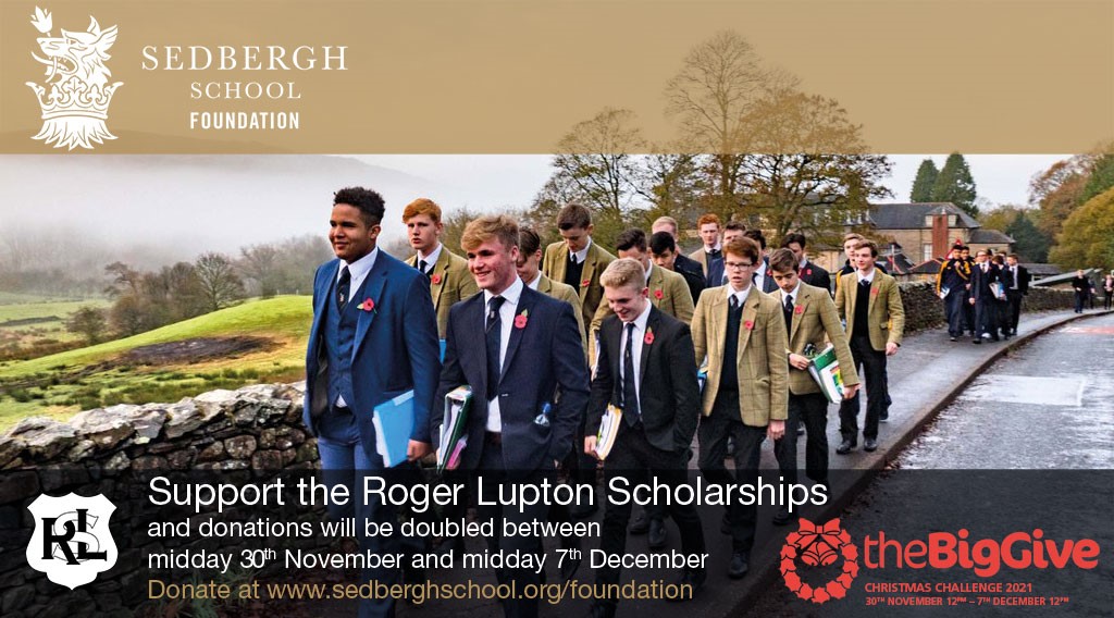 #christmaschallenge21 is now LIVE! Donate to the Roger Lupton Scholarships and double your money <a href="/SedberghSchool/">Sedbergh School</a> <a href="/Sedbergh_Prep/">Sedbergh Preparatory School</a>