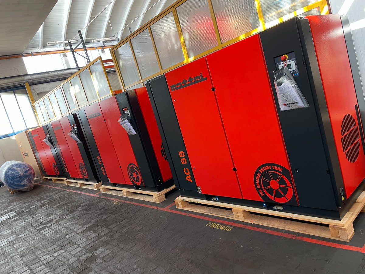 MatteiGroup's tweet photo. Still think rotary vane is a niche product? Even in the toughest of times we are successfully delivering thousands of kWs of rotary vane compressors every day.
#energy #efficiency #aircompressor #niche #madeinitaly #dontgomainstream #choosethebest #rotaryvane #matteigroup #mattei https://t.co/75DxZ9Se4d