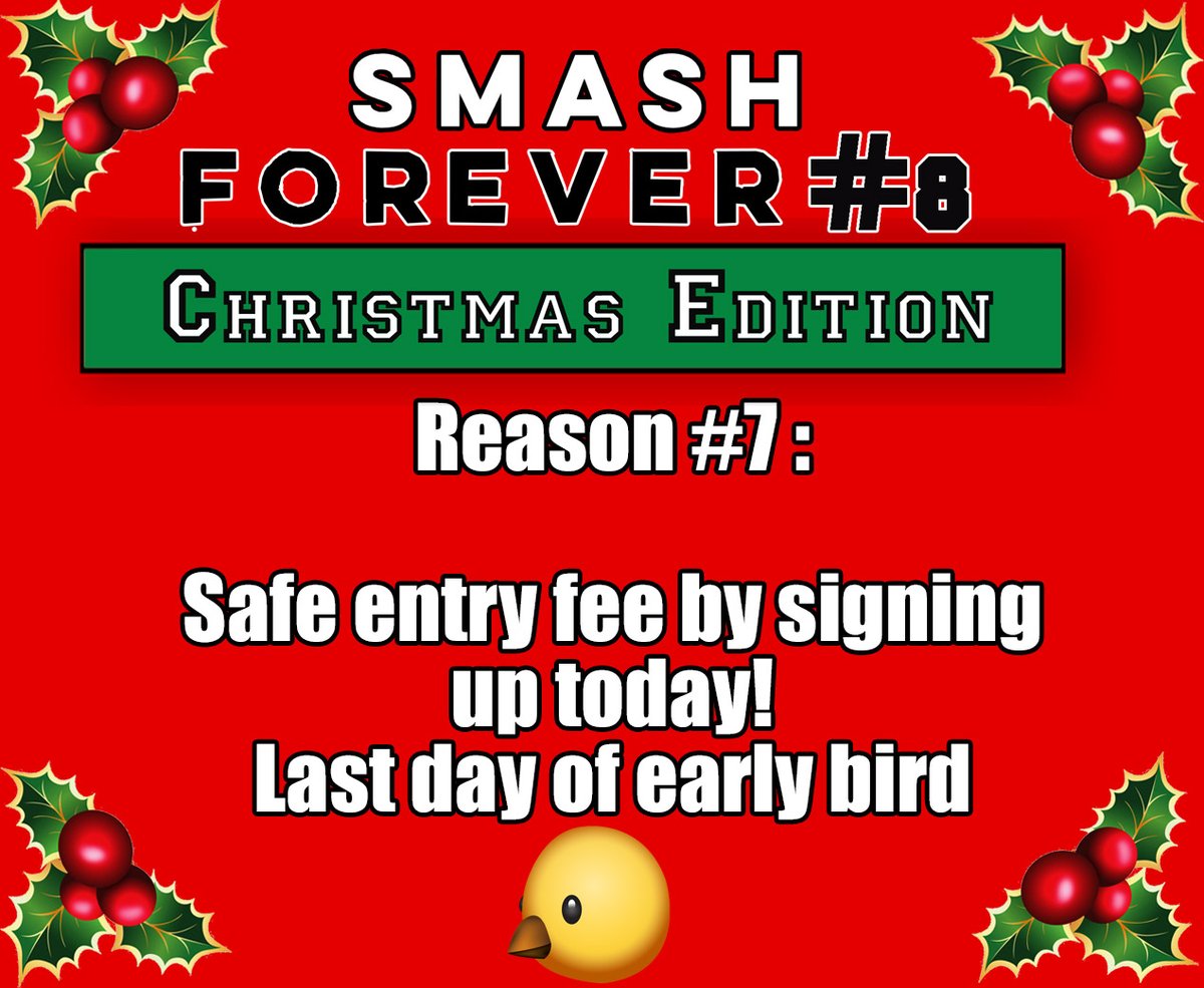 TeamNeutralSSBM's tweet photo. 10 reasons to join #SmashForever #8 - Chirstmas edition. Today:

Reason #7

Sign up here:
https://t.co/WiQtdZPb03 https://t.co/xhkymRZ1J5