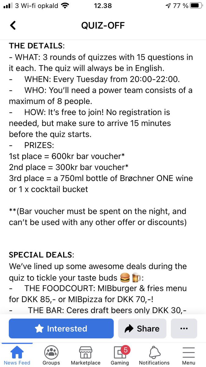 quizmastersteve's tweet photo. Anyone fancy a Pub quiz tonight? at Book1 Møllerparken Aarhus. The quiz starts at 8 pm, it’s free to enter, Cheap drinks,Great menu for food, quiz in English and really great prizes, 1 ST prize 600kr in bar credits plus a 2nd and 3rd prize. There is a happy hour between 5 and 6pm https://t.co/nAZ2xbHcb1