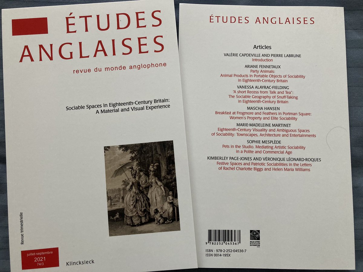 CapdevilleVal's tweet image. So happy to receive the new issue of Etudes Anglaises this morning! A fruitful collaboration with Pierre Labrune @PiotrBrunetki and a selection of great articles from @GISociabilites and @DigitensP members.