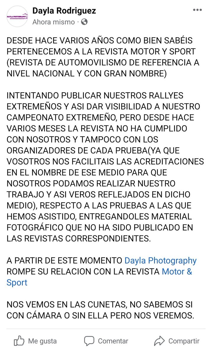 Photo_Dayla's tweet photo. @FEDEXTREMEAUTO

HASTA AQUÍ LLEGA NUESTRA RELACION CON LA REVISTA @MyS_MotorySport ⬇️⬇️⬇️ https://t.co/ujxkwteQtS