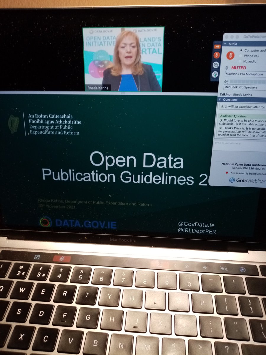 eStor_Eireann's tweet photo. Very interesting talks at the National Open Data Conference 2021, with the announcement of Ireland being ranked in 2nd place in the EU Open Data Maturity Report 🇮🇪 #OpenDataConfIE https://t.co/QMo02AxHFh