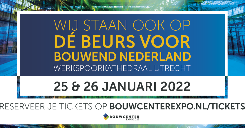 Save the date! 
25 en 26 januari zijn wij samen met Weber Beamix bij Bouwcenter Expo 2022.

Bouwcenter Expo is de ideale plek om vakgenoten te ontmoeten, maar natuurlijk ook om alles mee te krijgen over nieuwe producten en innovaties
 ow.ly/xOu450GWpY8