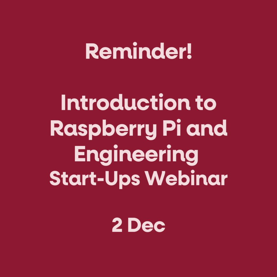 BsynCareers's tweet photo. 2 days to go! Attend our featured event 'Introduction to Raspberry Pi and Engineering Start-Ups'!

Learn about Raspberry Pi and Engineering Start-Ups!

#bsynergetic #webinar #raspberrypi #engineering #startups https://t.co/NJ6R3QUJXw