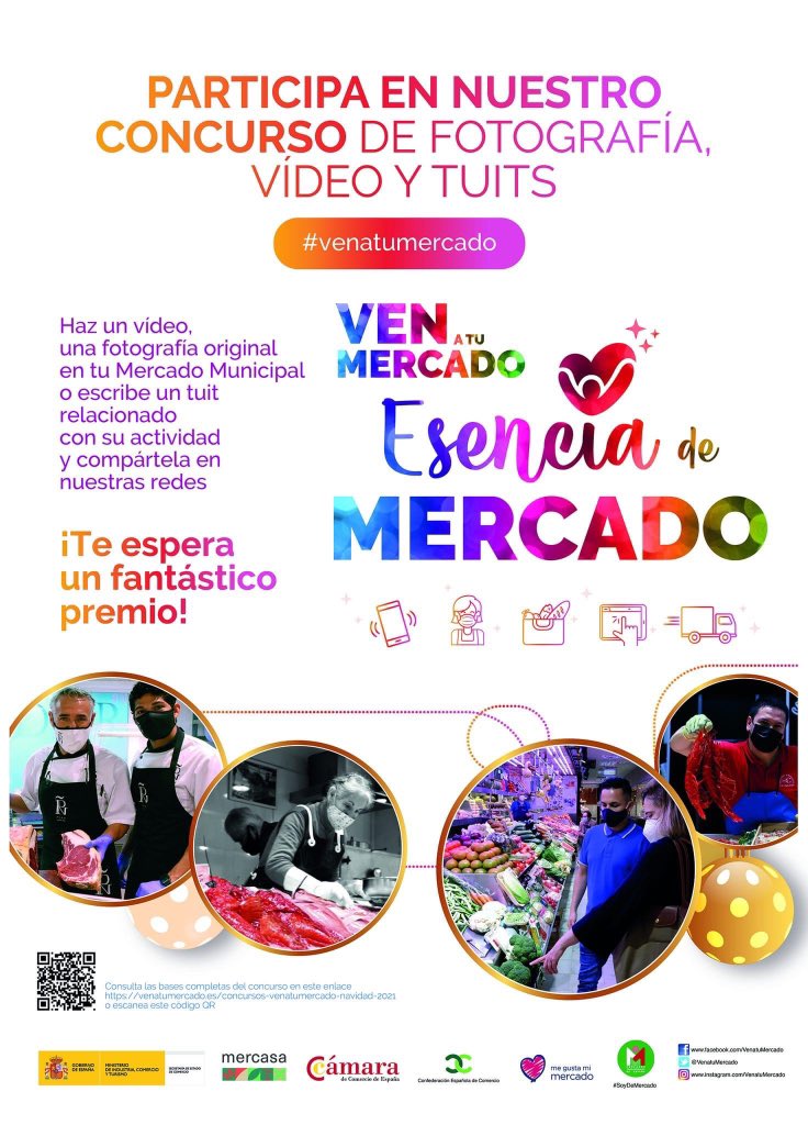 Vuelve la campaña #Venatumercado impulsada por la 
<a href="/SE_Comercio/">Secretaría de Estado de Comercio</a>, contando con el apoyo, entre otros de la 
<a href="/EspanaMercados/">Mercados Tradicionales</a> Un concurso para premiar la mejor fotografía, el mejor vídeo y el mejor tuit sobre el mercado que más te guste:
Bases en  venatumercado.es