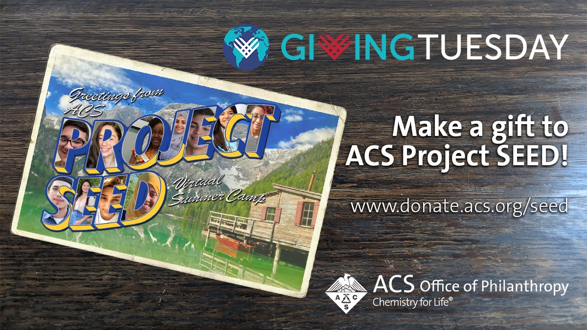 sirfrasersays's tweet image. Today, #GivingTuesday2021, join me in donating to a transformative program for budding young scientists from economically disadvantaged backgrounds, #ACSProjectSEED. I’ll match online donations of $100 or more made at donate.ACS.org/seed today. Let’s set the heather on fire!