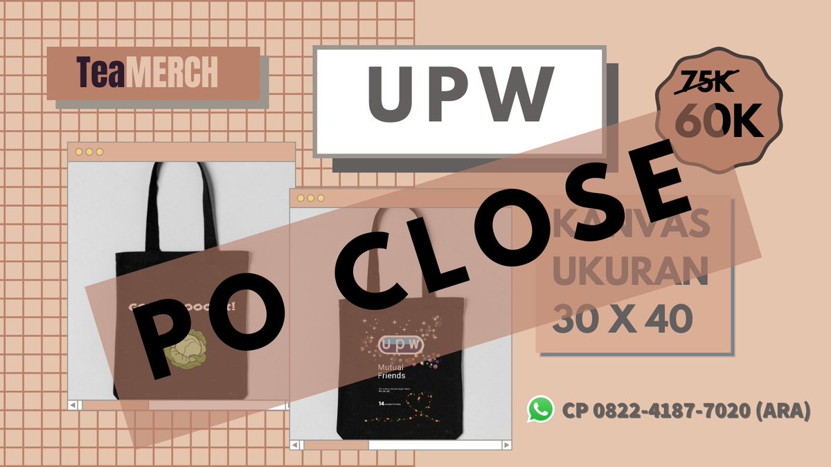 TeameOfficial_'s tweet photo. AKHIRNYA! Setelah sebulan penuh buka PO #Teamerch βUPWβ close PO juga! Terima kasih untuk teman-teman yang sudah PO! Ditunggu kabar pengirimannya π https://t.co/eevGJuCgs1