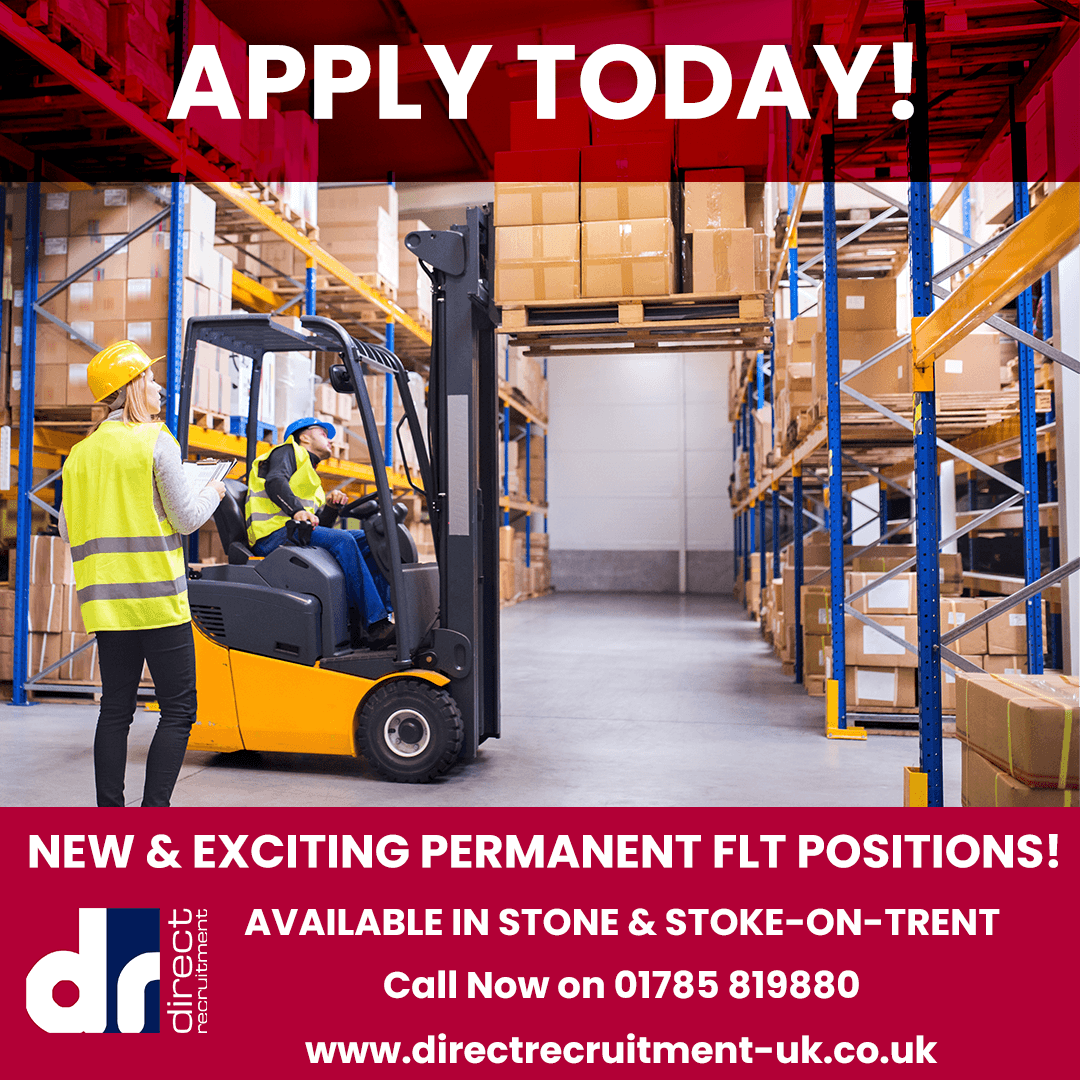 ⭐APPLY TODAY⭐

We have new and exciting permanent FLT positions available in Stone &amp; Stoke-on-Trent areas.

Call us today on 01785 819880

Or visit our website
directrecruitment-uk.co.uk

#flt #fltjobs #stokeontrentjobs #stonejobs #staffordshirejobs #westmidlandsjobs