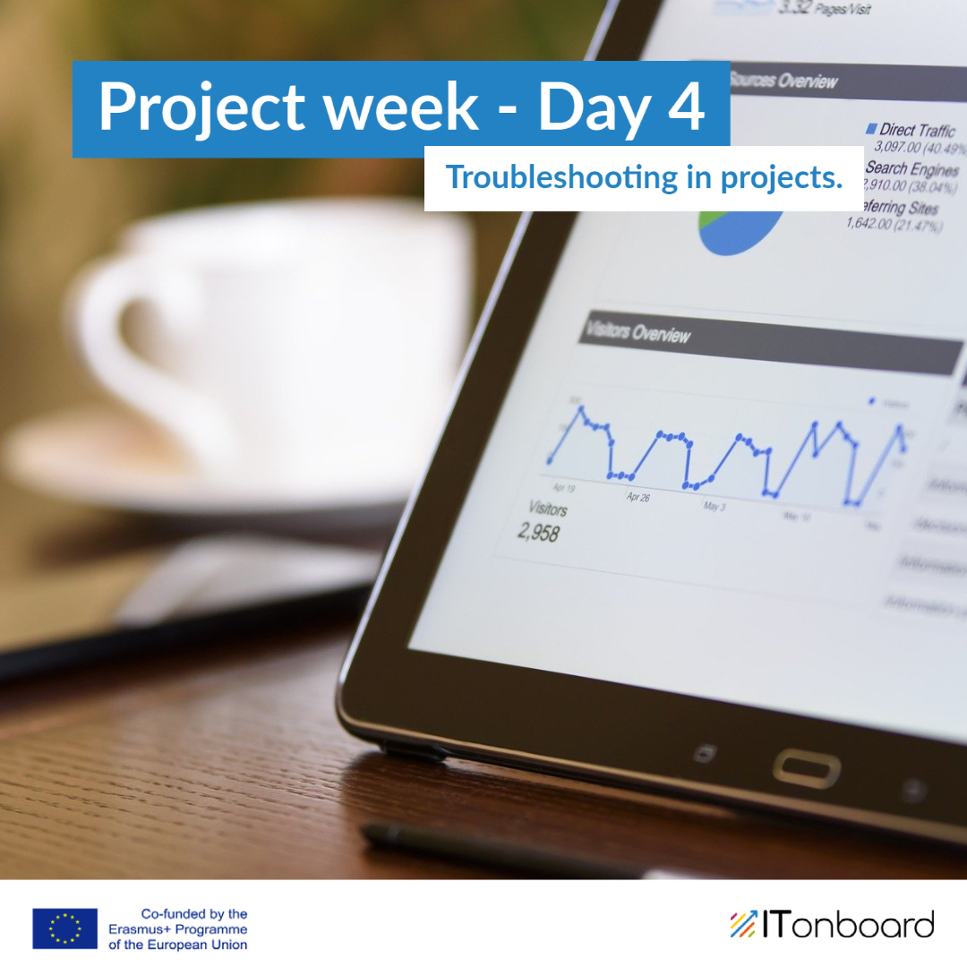 itonboard's tweet photo. Project week - Day 4:
Troubleshooting in projects

Solve problems and optimize the project.

Further info at: https://t.co/RlLhUXzyjZ

#Erasmusplus
#ITonboard 
#projectweek https://t.co/hivoSID6q2