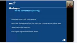 At #ISNTDWater, <a href="/MaartjePronk/">Maartje Pronk</a> outlines <a href="/maxfoundation/">Max Foundation</a>'s approach to innovative and sustainable solutions to #WASH in neglected communities, rethinking the business model for piped water and its crucial role to #beatNTDs #SDGs from menstrual health, vector control... to stunting.