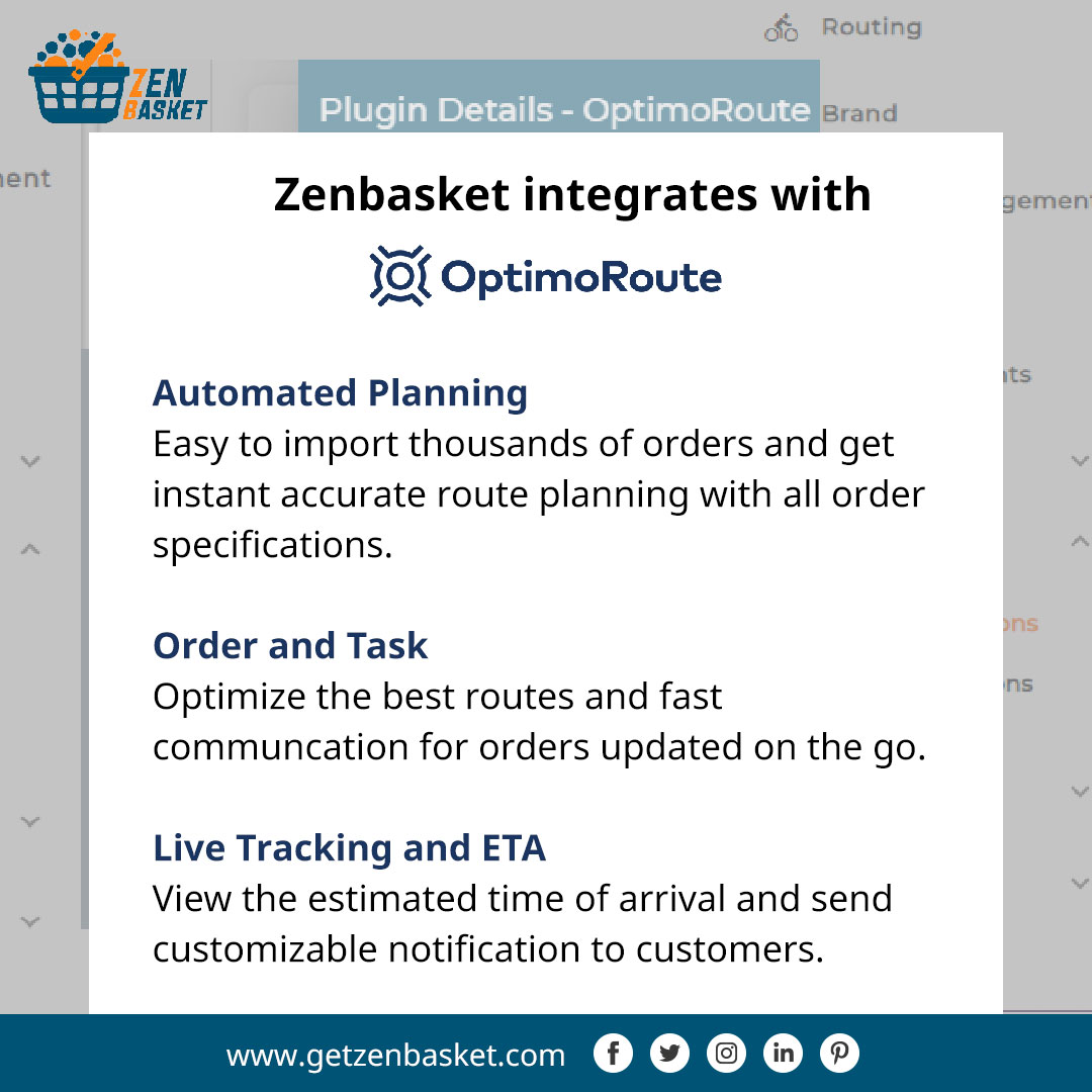 zenbasket's tweet image. ZenBasket, a specialized platform designed with businesses in mind. Integrate with @OptimoRoute that has an automated planning with all order specifications. 
Visit: getzenbasket.com 
#zenbasket #ecommerce #optimoroute #ecommerceappdevelopment #smallbusiness #localbusiness