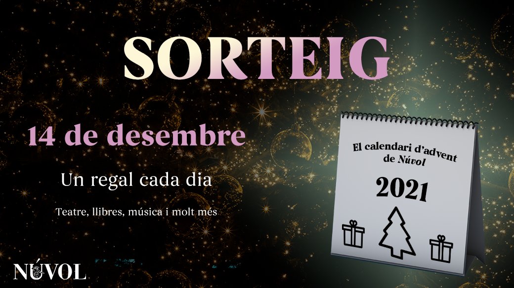 nuvol_com's tweet photo. ✨SORTEIG✨

🎁 Un regal sorpresa cada dia: teatre, música, llibres, subscripcions i molt més. 

👉🏼Seguir a @nuvol_com 
👉🏼Fer RT a aquest post
👉🏼Estar subscrit al butlletí de Núvol 
https://t.co/BU4Qunp9Mx https://t.co/Z0NJiu4YIu