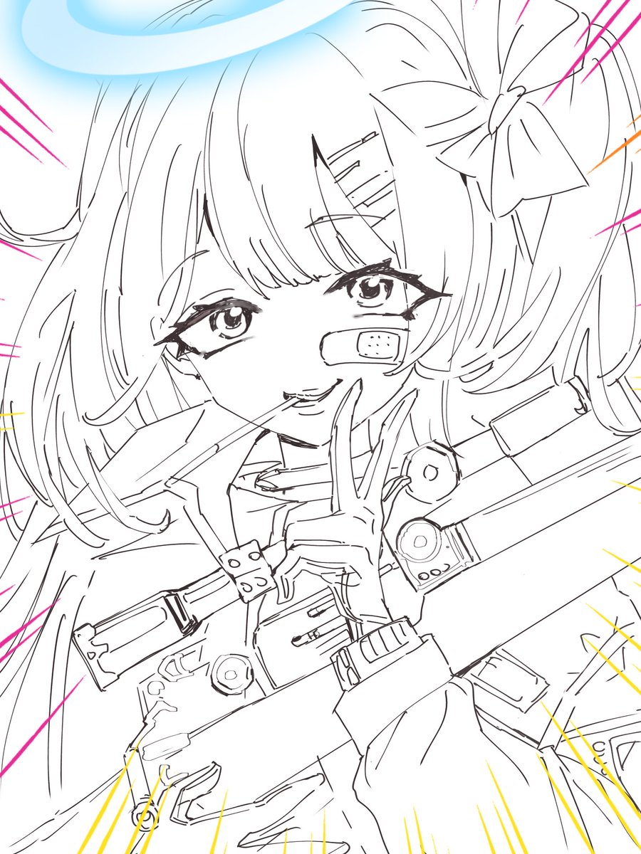 アンブリエル 線画 #アークナイツ 