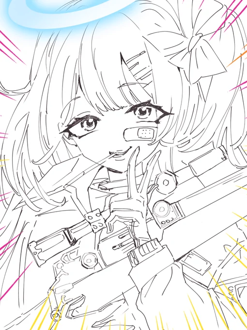アンブリエル 線画 #アークナイツ 