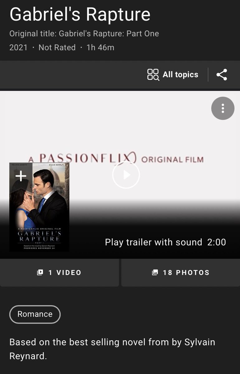 The #GabrielsRaptureMovie part 1 is out! Have you left your movie review?

Reviews are important for <a href="/PassionFlix/">Passionflix</a> and our dear author <a href="/sylvainreynard/">Sylvain Reynard</a>. It’s the kindest and easiest way to say thank you for your hard work and dedication to this reading community.  #LeaveYourReview