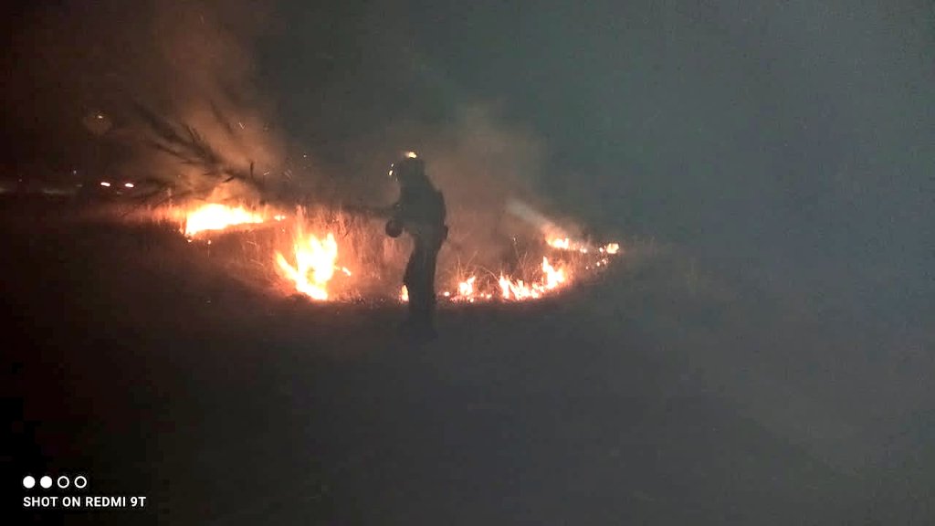POLICIA_OCOTLAN's tweet photo. @POLICIA_OCOTLAN sofoca incendio de pastizales  en carretera federal 175 a un costado de la universidad “Nova Universitas.

@GobMpal_Ocotlan
@SSP_GobOax 
@SESESP_GobOax 
@Policia_GobOax 
@polux100 
@GobOax 
@DiscipuloMD https://t.co/FdLV2s22sT