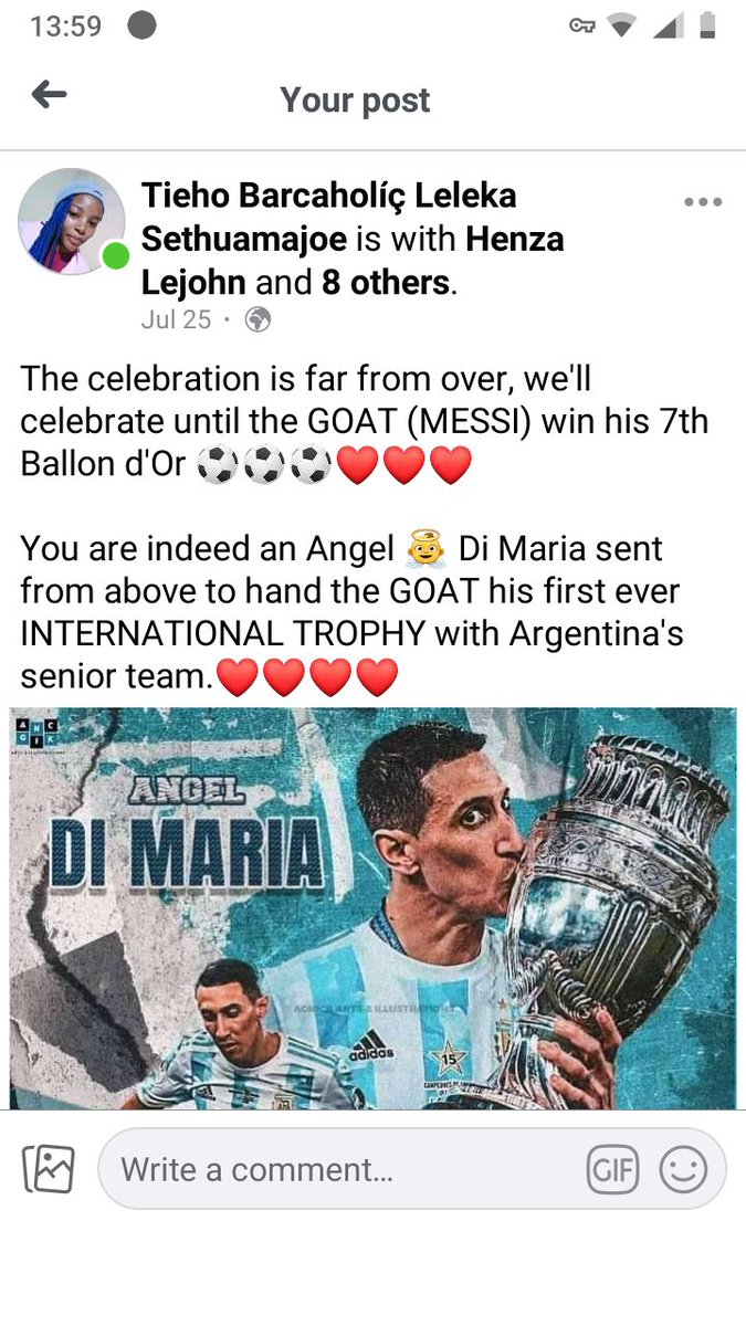 I said it before and it happened ⚽⚽⚽⚽🥇🥇🥇🥇
LIONEL MESSI #7

#LM7