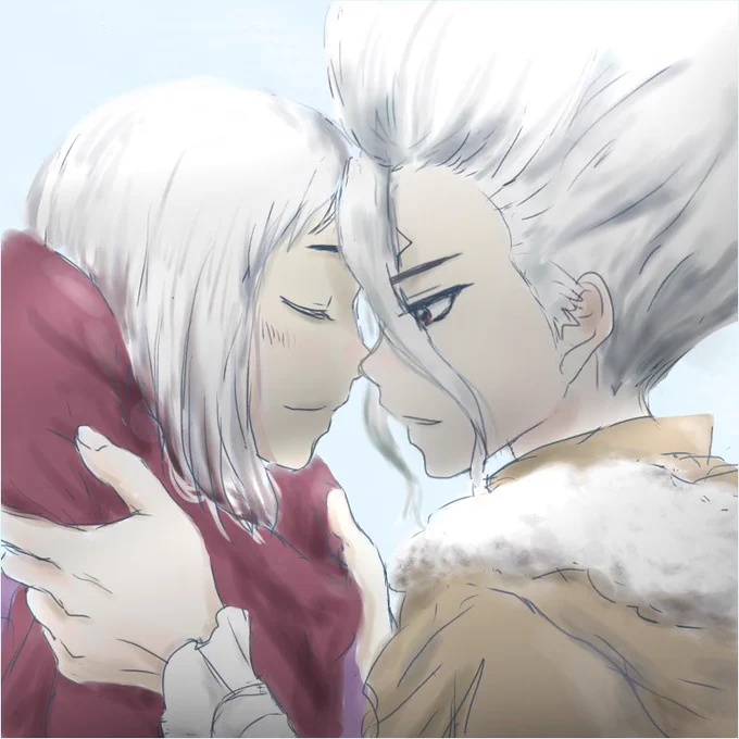 『さっさと帰ってこい』雪景色に2人の白い髪は綺麗そうだなーと思って。千ゲ 
