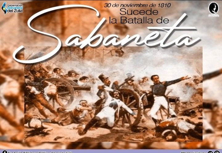 El 30 de octubre de 1810 aconteció la Batalla de Sabaneta.  #SomosBPZ